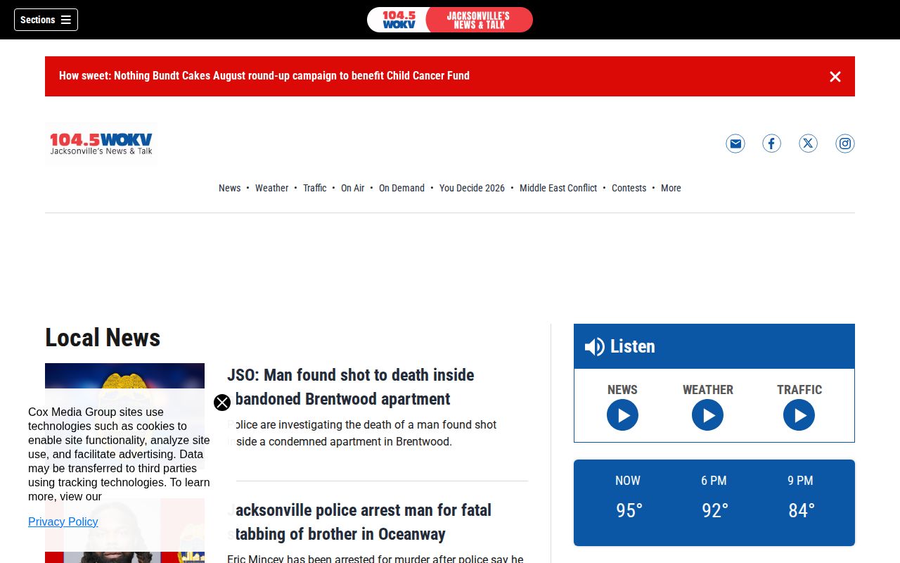 WOKV St. Johns County arrest news coverage